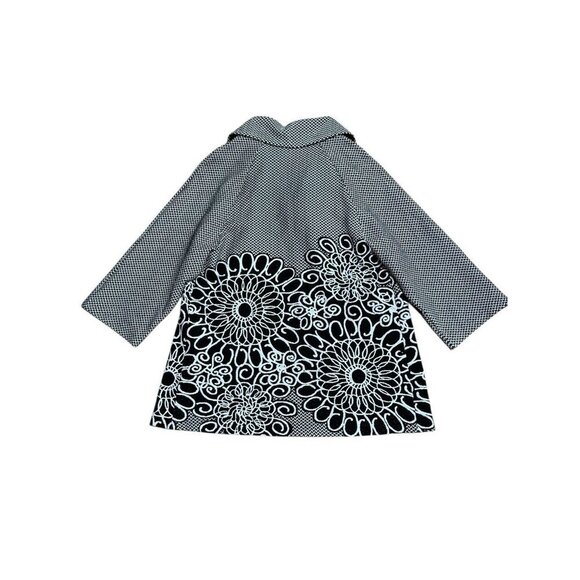 Joseph Ribkoff Sz 6 Jacket Blazer Coat Black White Boho Office Retro Designer - Picture 7 of 12